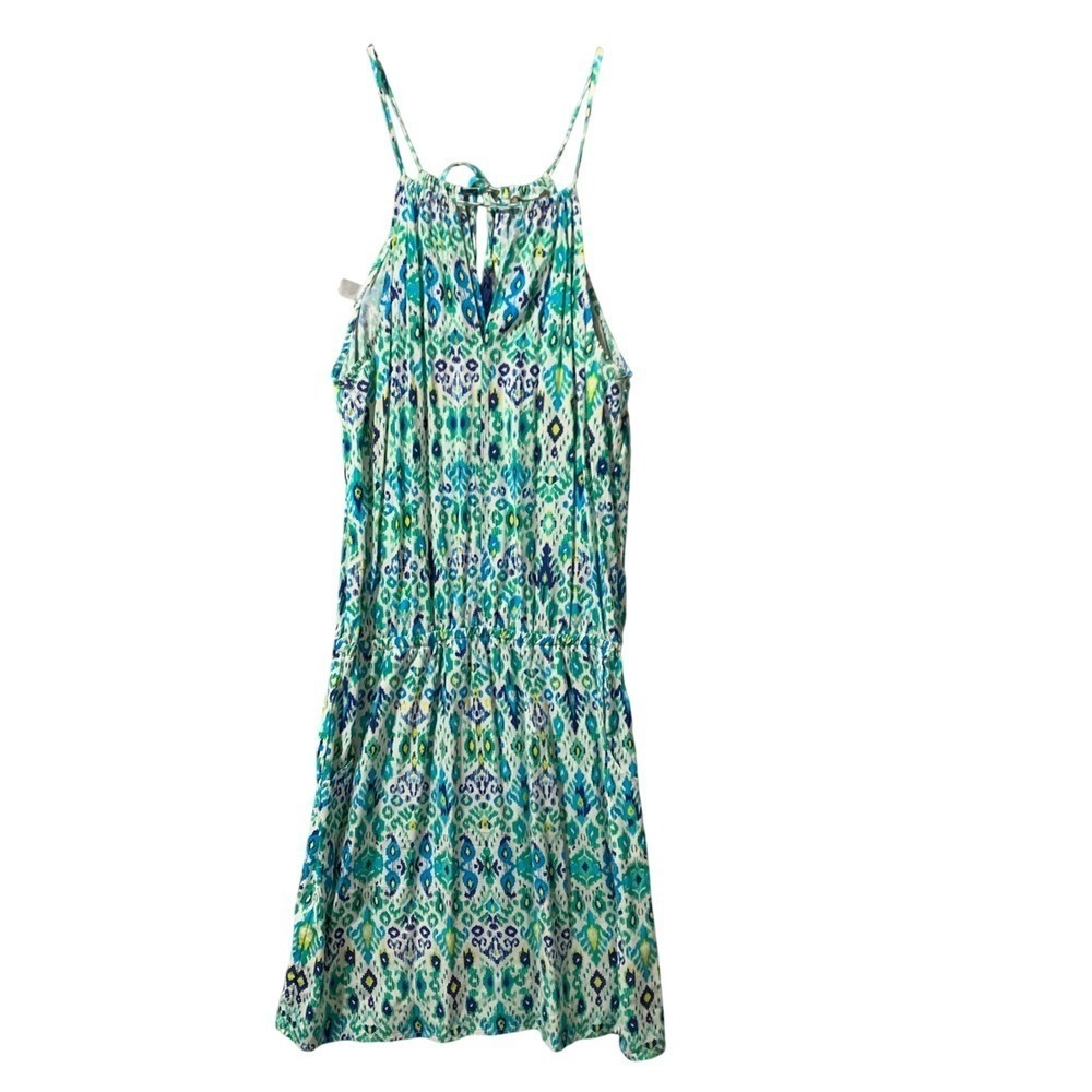 Tommy Bahama Green Blue Patterned Midi Dress